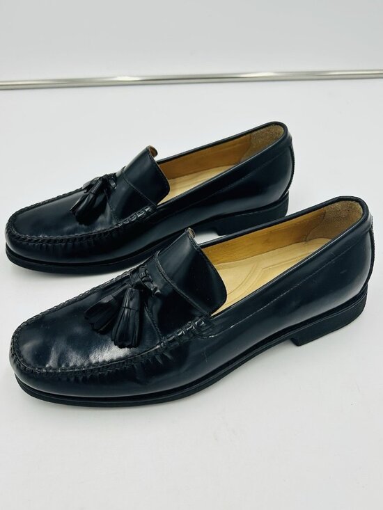 Johnston & Murphy Mens Hayes Tassel Loafer Shoes Black Leather Sz 8M Sheepskin main image 9